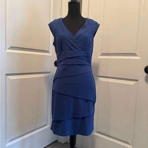 White House Black Market Blue Midi Dress